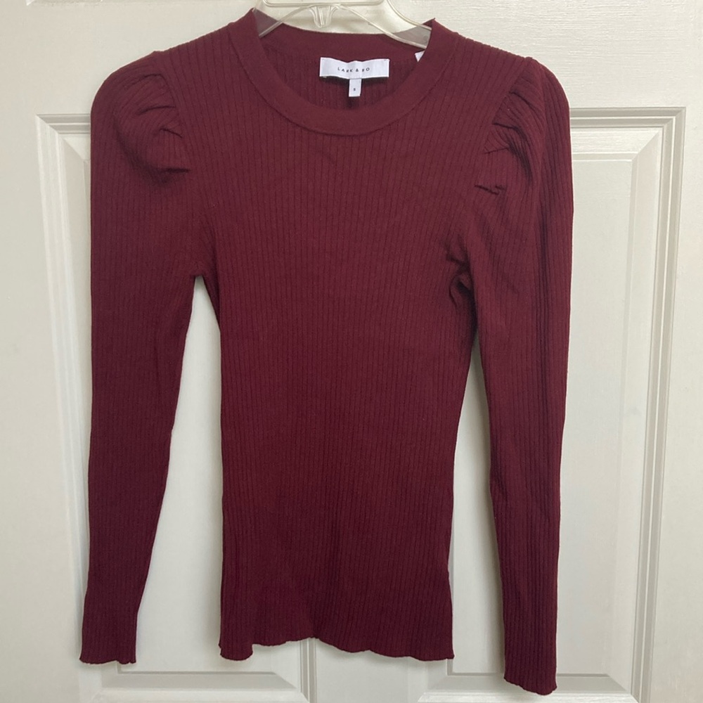 Lark & Ro Ribbed Crew Neck Sweater